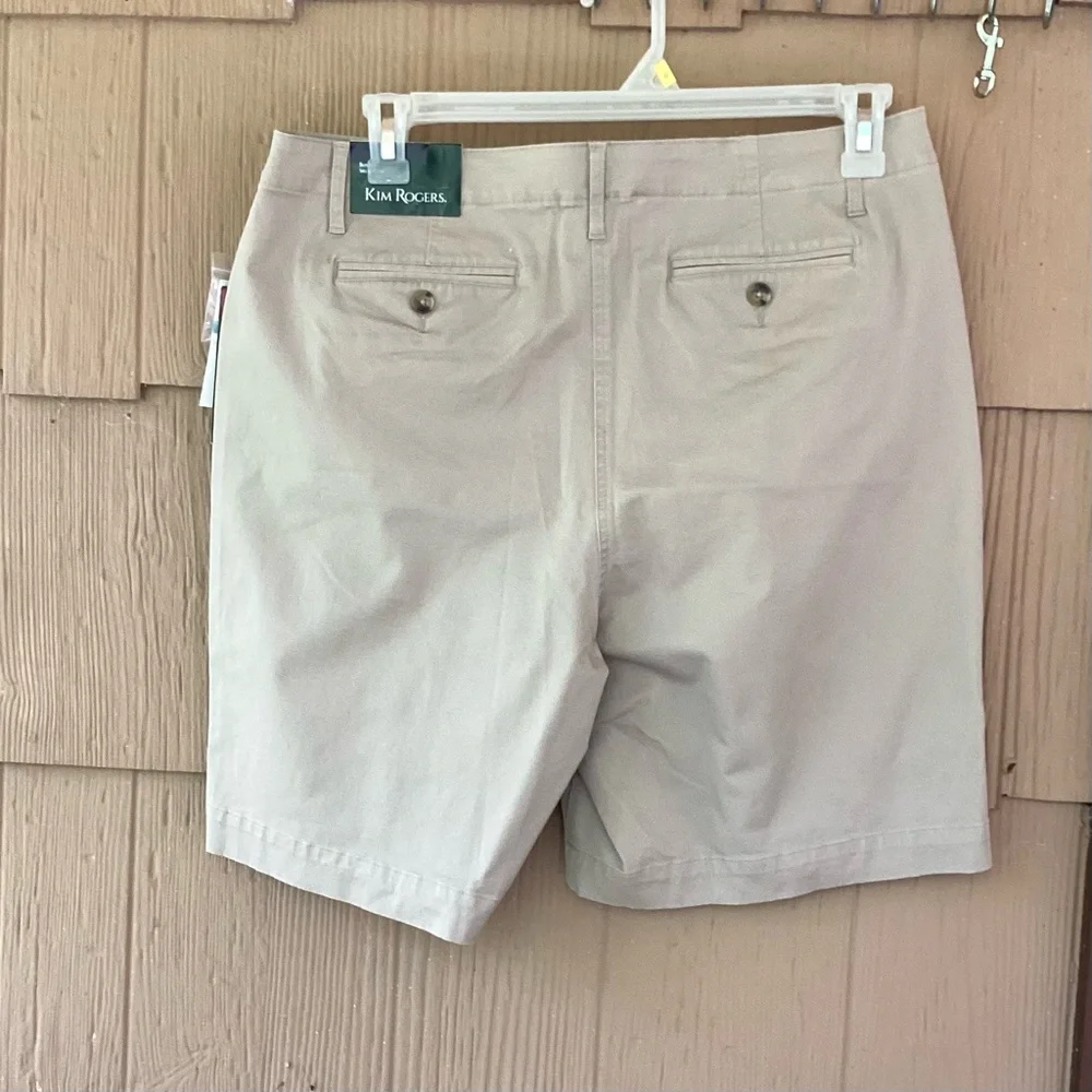 Kim Rogers Shorts Beige Stretch 4 Pocket Classic